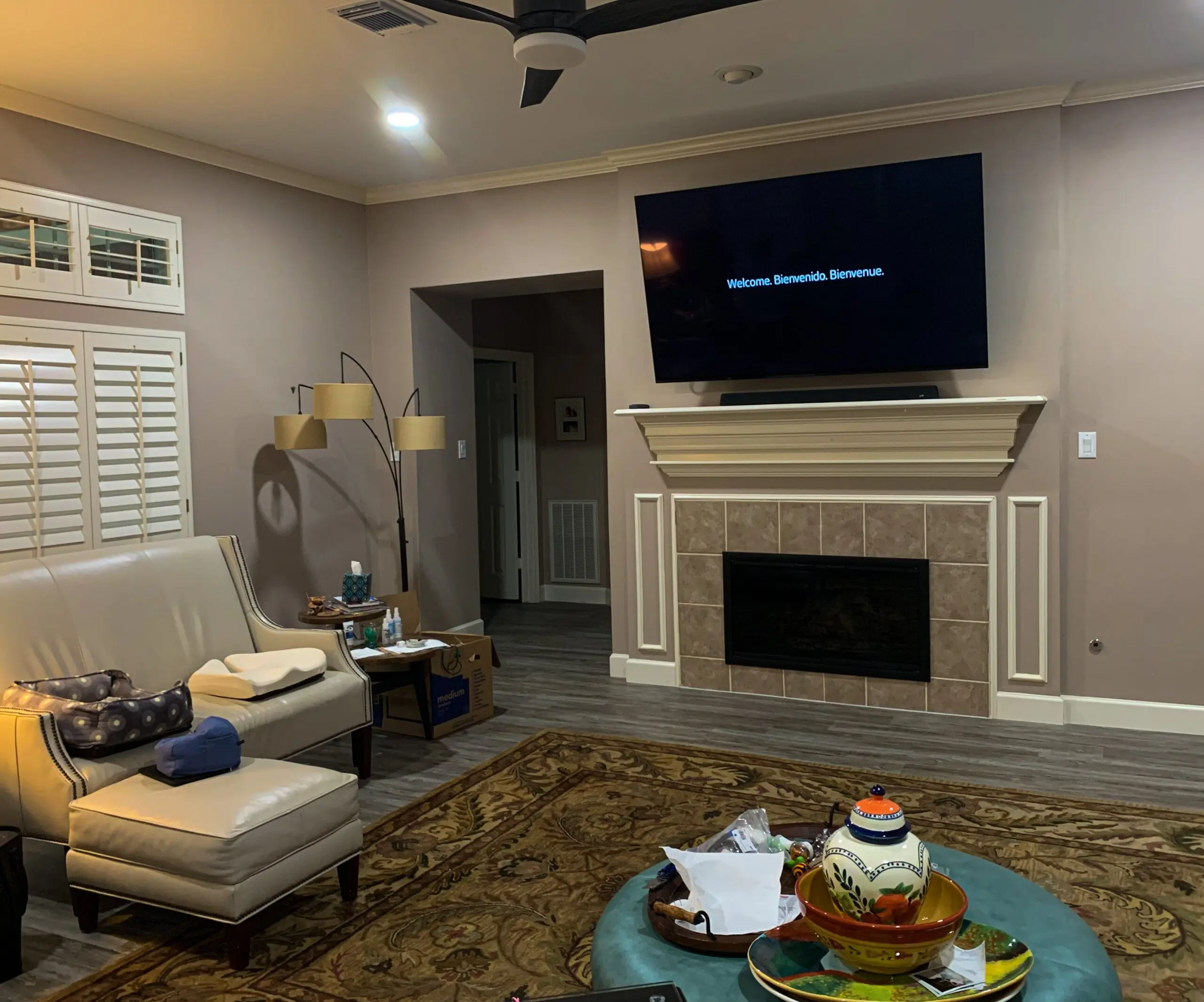 Fireplace TV install