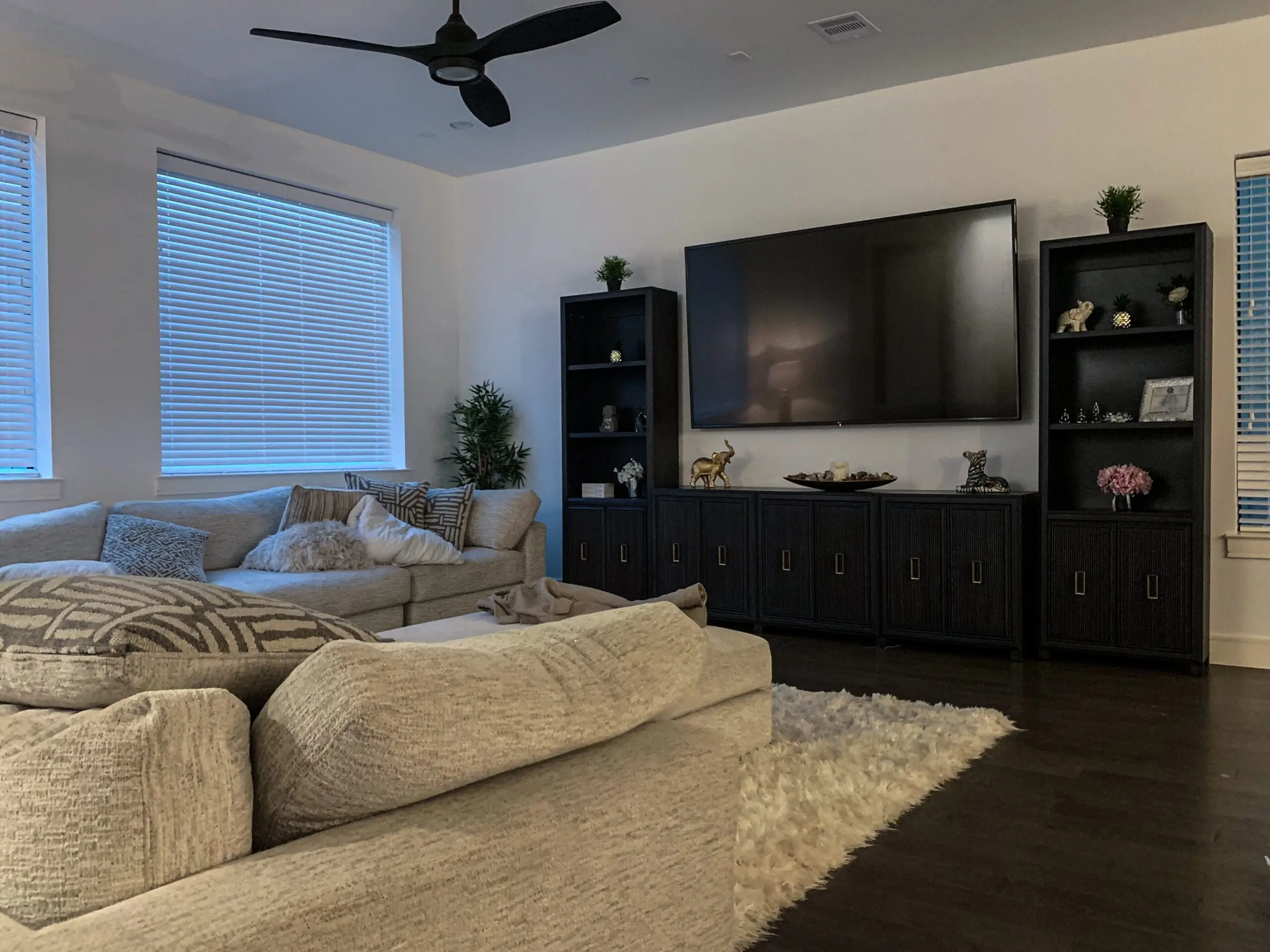Drywall TV install with hidden cables